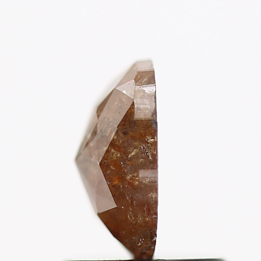 0.71 Carat Oval Red Salt and Pepper Diamond 6.8 MM