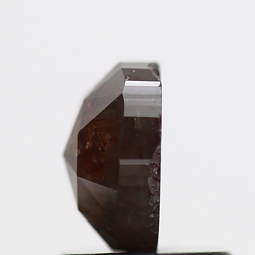 0.80 Carat Natural Red Oval Salt and Pepper Diamond 6.1 MM