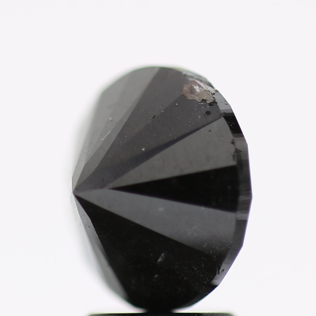 3.46 Carat Fancy Black Round Brilliant Diamond GIA Certified