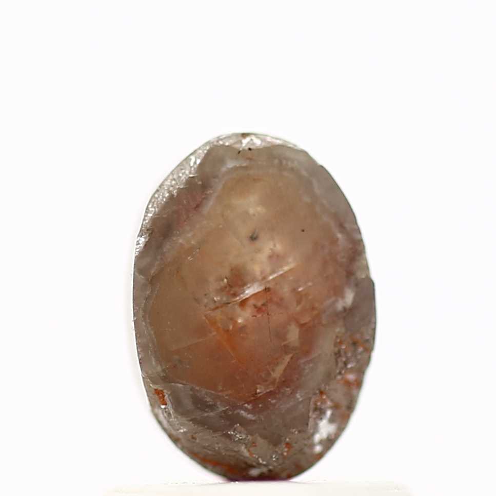 0.94 Carat Orange Oval Rose Cut Natural Loose Diamond 6.22 MM
