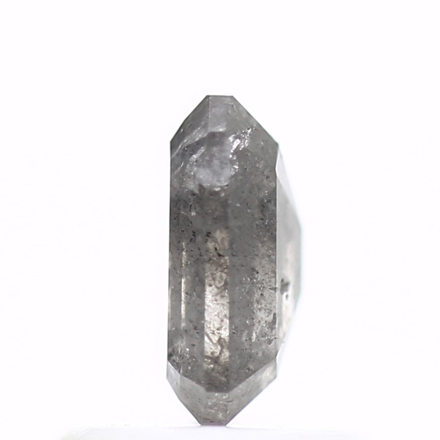 0.74 Carat 6.2 MM Natural Emerald Gray Loose Salt and Pepper Diamond - Blackdiamond