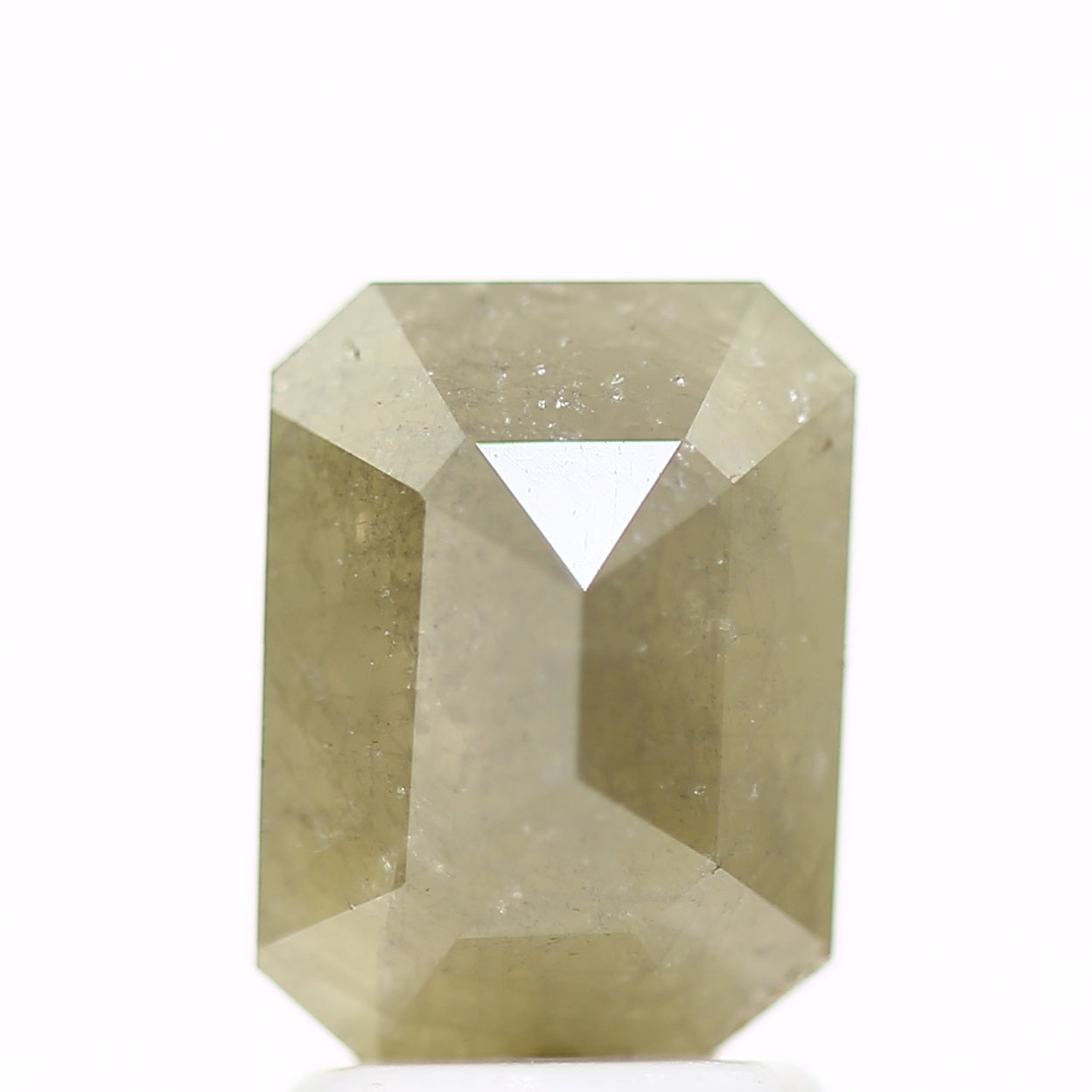 2.57 Carat 8.56 MM Natural Gray Rustic Emerald Loose Diamond - Blackdiamond