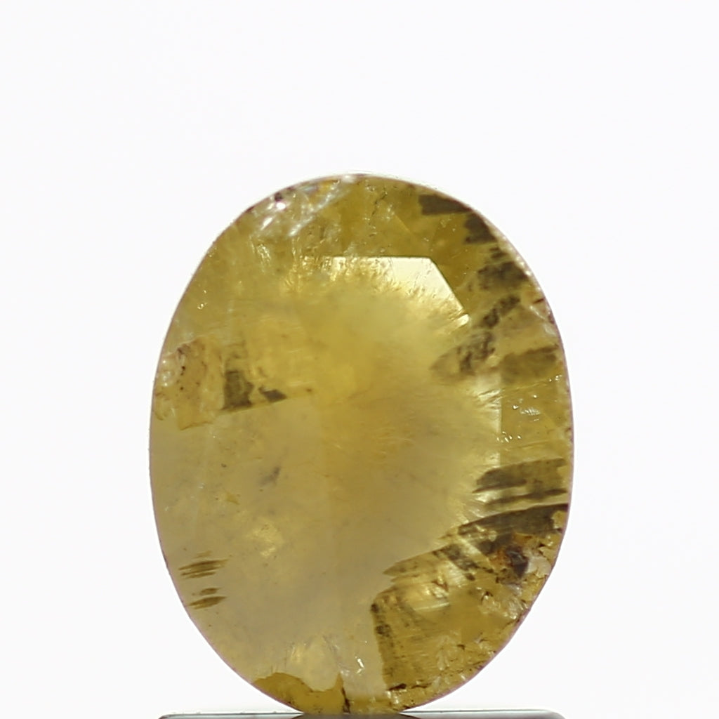 1.45 Carat Oval Cut Natural Yellow Salt and Pepper Loose Diamond 7.3 MM