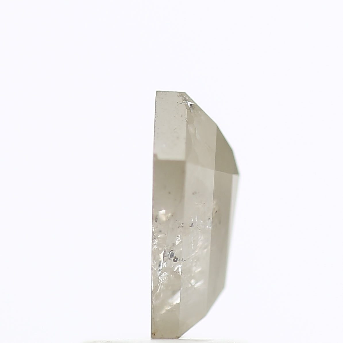 1.09 Carat Grey Coffin Cut Salt & Pepper Diamond 8.41 MM