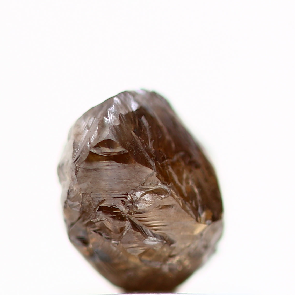 0.96 Carat Natural Fancy Cognac Brown Crystal Rough Diamond 5.20 MM - Blackdiamond