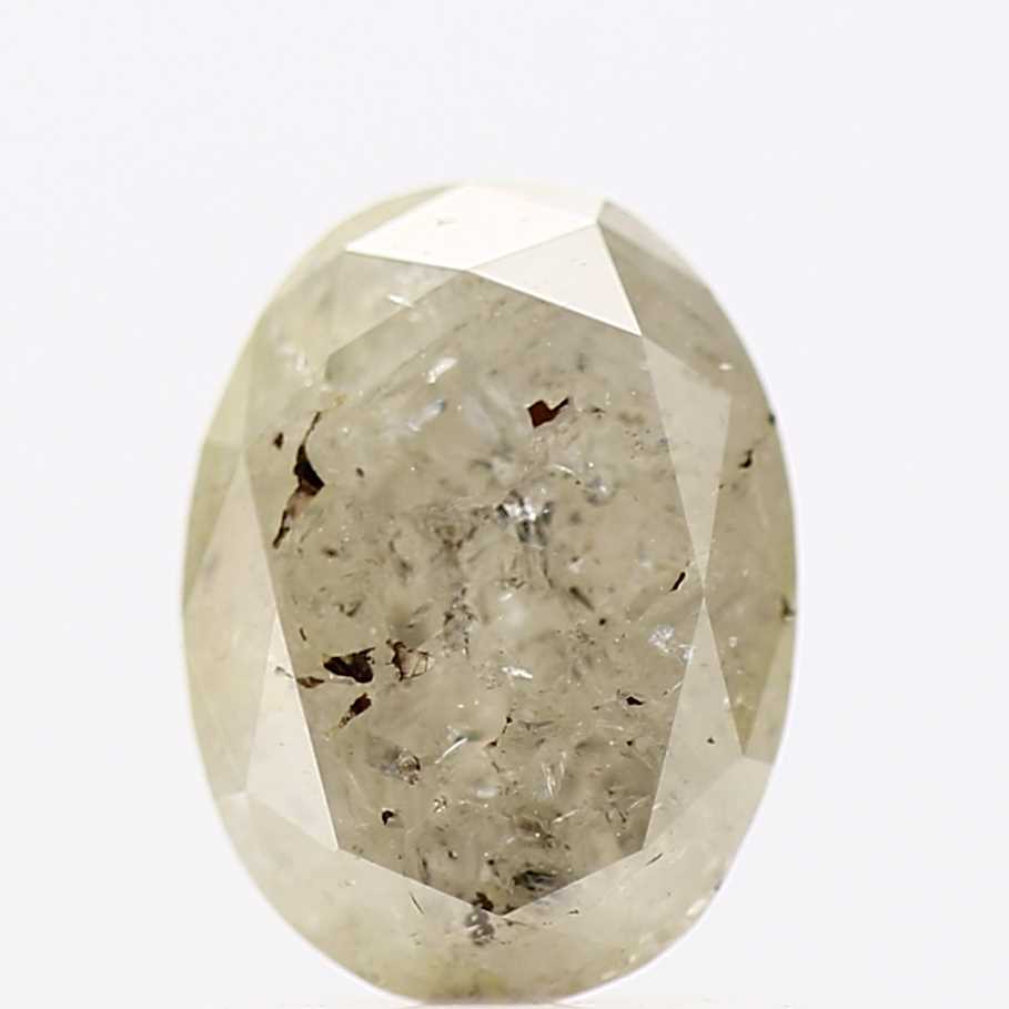 0.73 Carat Gray Oval Shape Natural Loose Diamond 6.90 MM