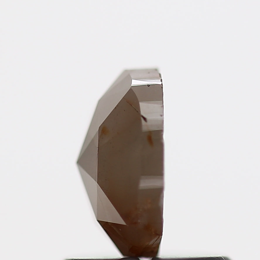 0.71 Carat Oval Rose Cut Salt and Pepper Diamond 6.2 MM