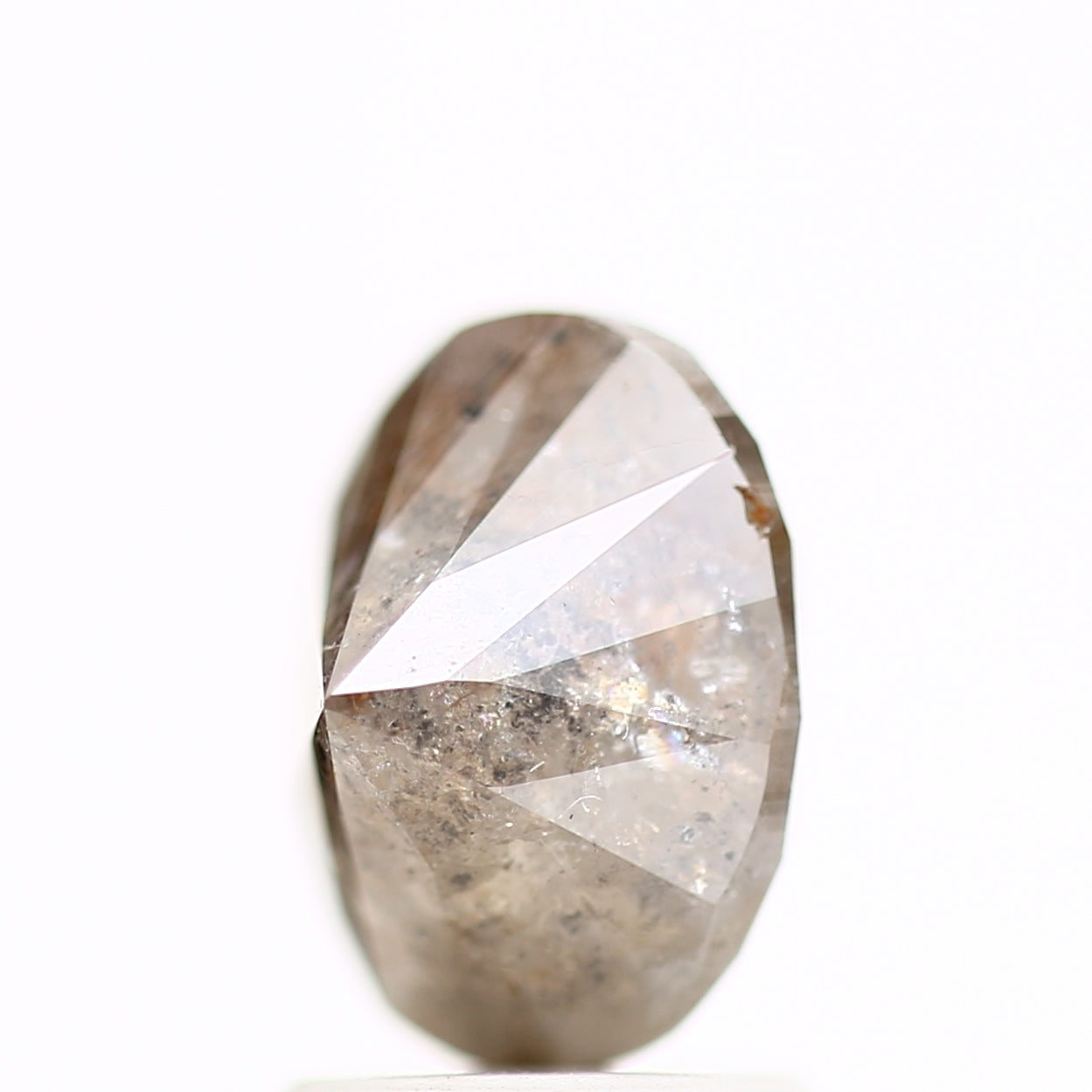 Design Natural Peach Red 2 ct Oval Diamond Ring 8.41 MM