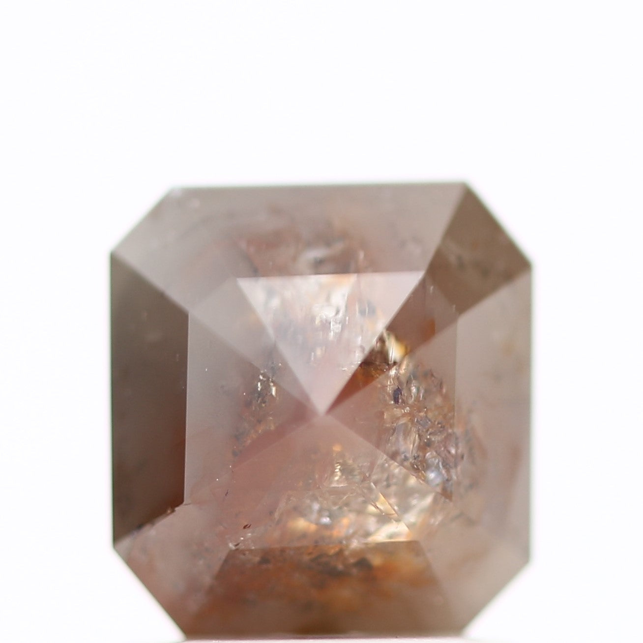 1.37 Carat 6.31 MM Natural Emerald Cut Fancy Gray Red Loose Diamond - Blackdiamond