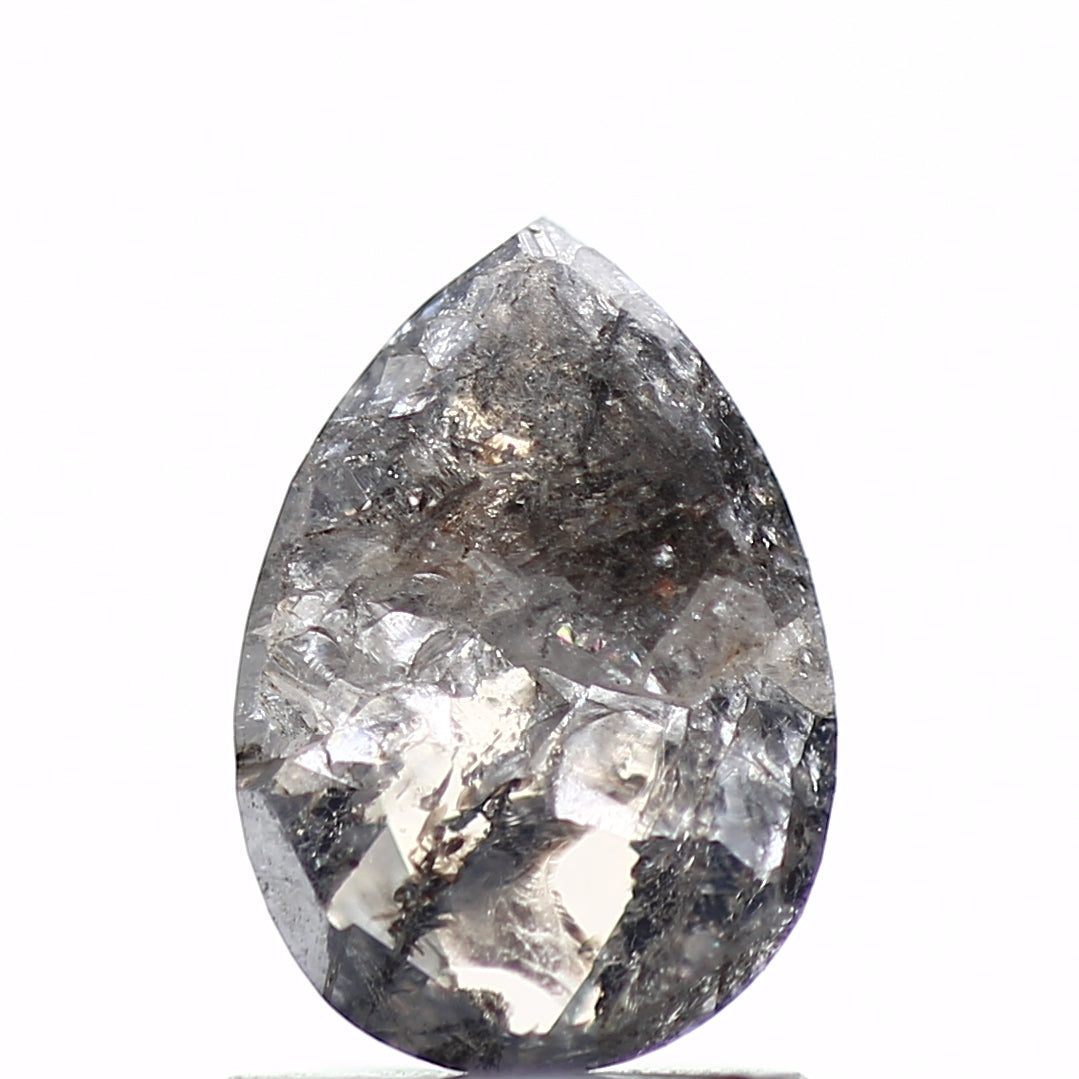 1.13 Carat Checkerboard Cut Diamond For Pear Shaped Diamond Wedding Ring