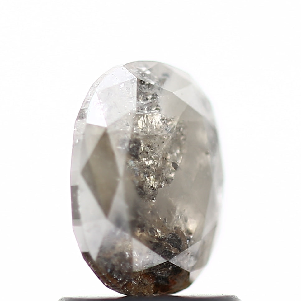 1.08 Carat Oval Shaped Diamond For Engagement Rings Salt And Pepper