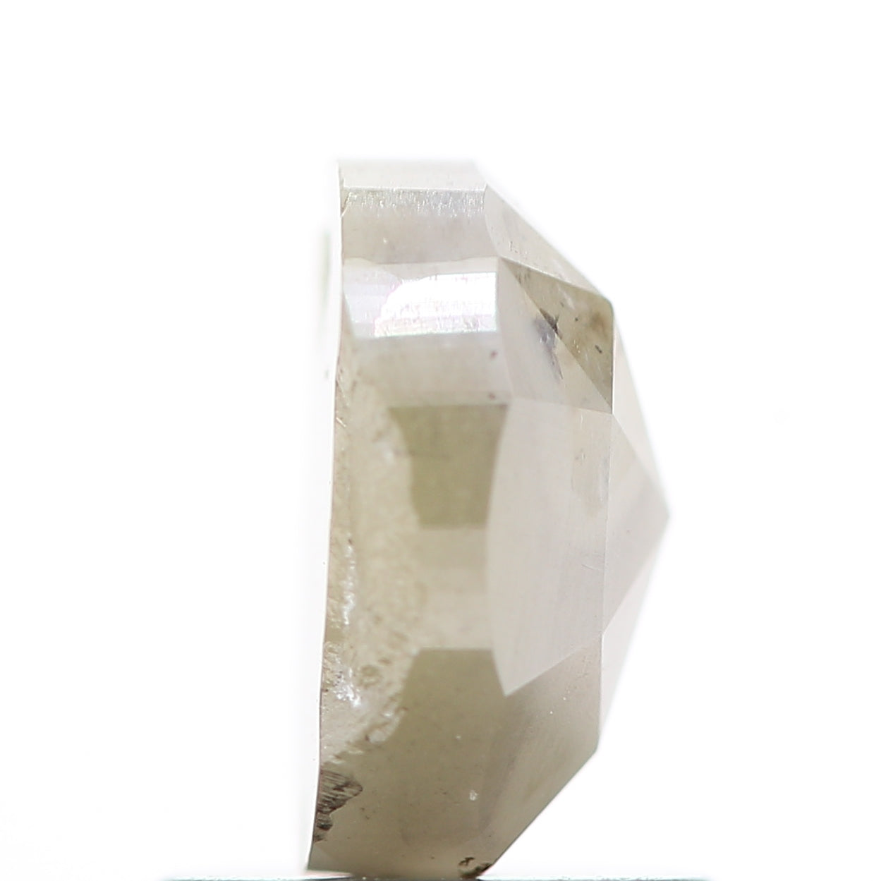 1.21 Carat Salt and Pepper Rose Cut Oval Diamond 7 MM