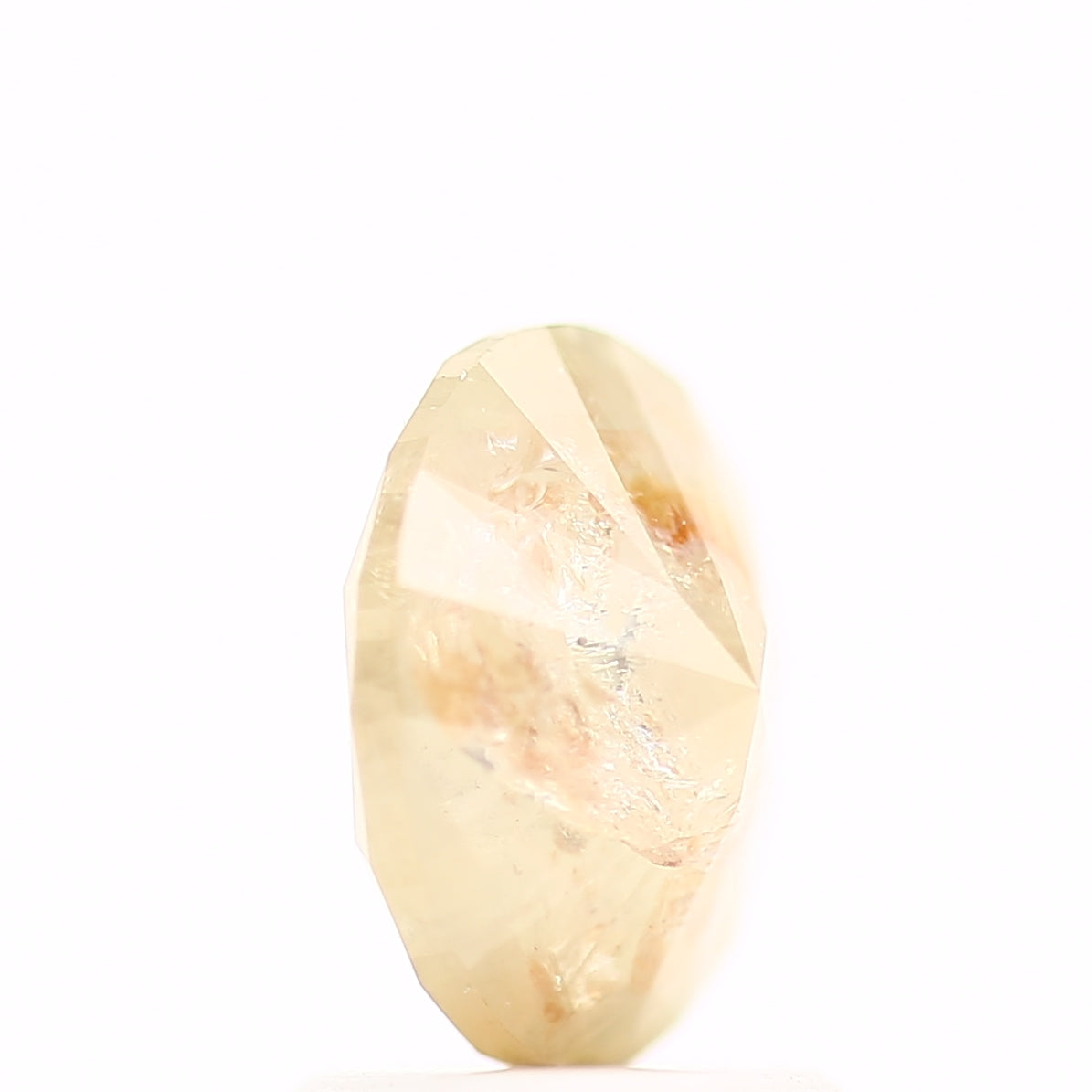 1.52 Carat Oval Cut Orange Salt and Pepper Diamond 8.05 MM