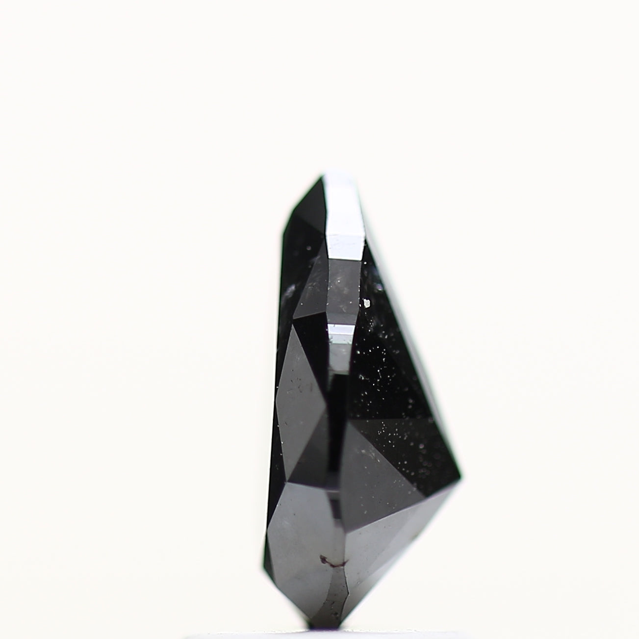 1.40 Carat Fancy Black Pear Natural Diamond For Engagement Ring 8.99 MM