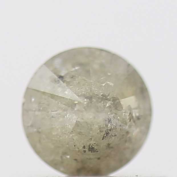 0.41 Carat Gray Yellow Loose Round Cut Salt and Pepper Diamond 4.6 MM - Blackdiamond