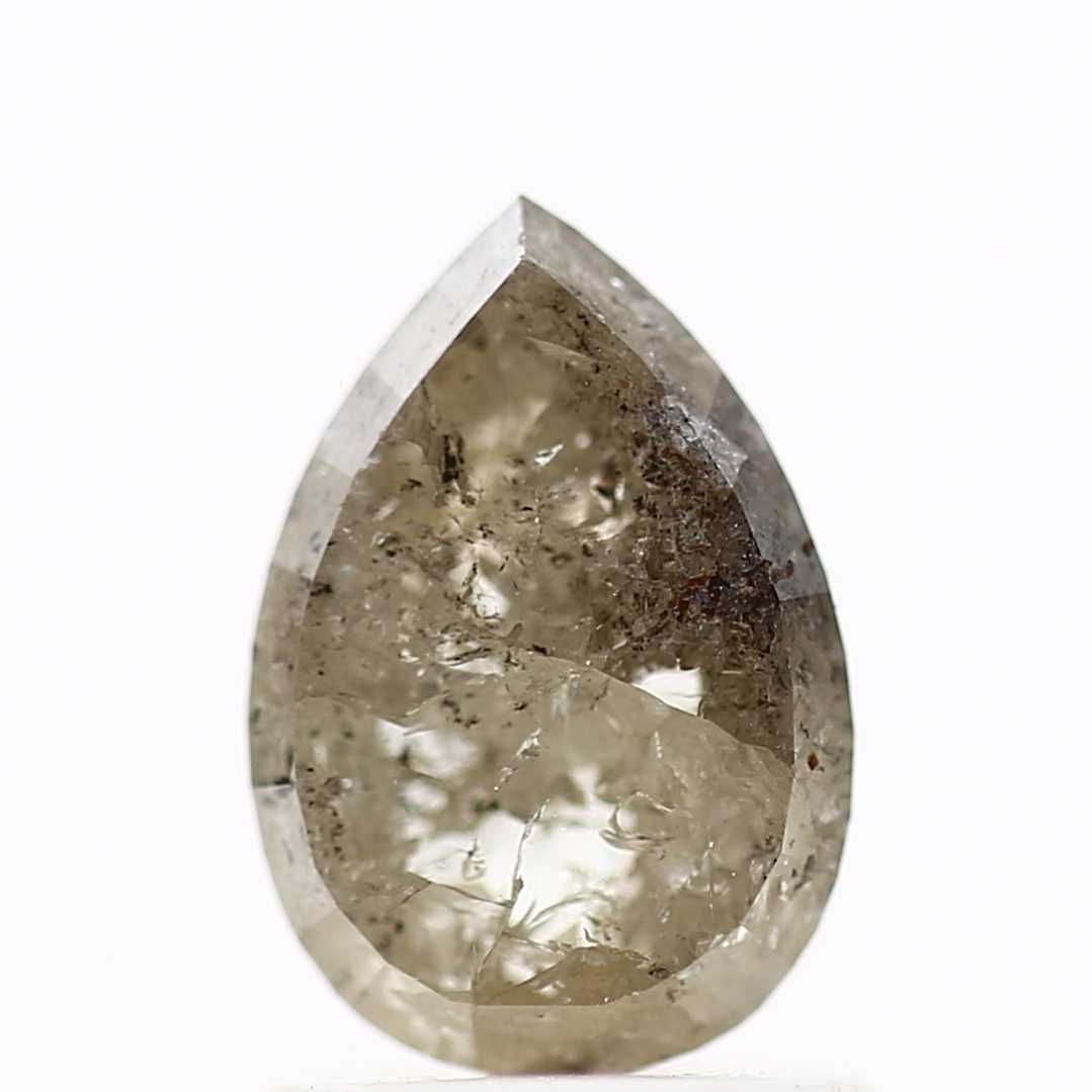 1.43 Carat Natural Gray Salt and Pepper Diamond 8.27 MM