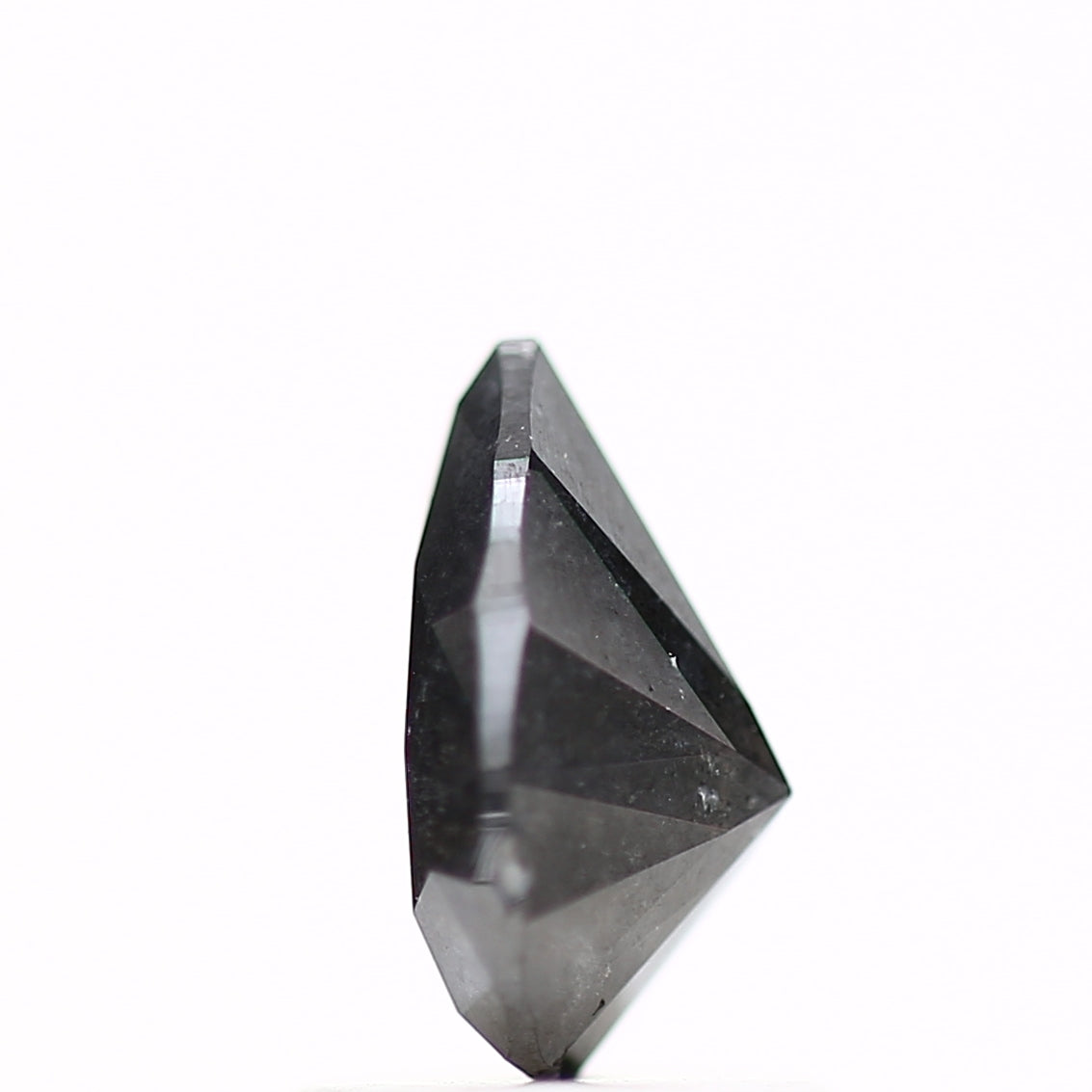 1.04 Carat Fancy Black Pear Salt and Pepper Diamond 7.77 MM