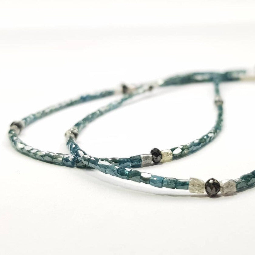 blue fancy diamond beads