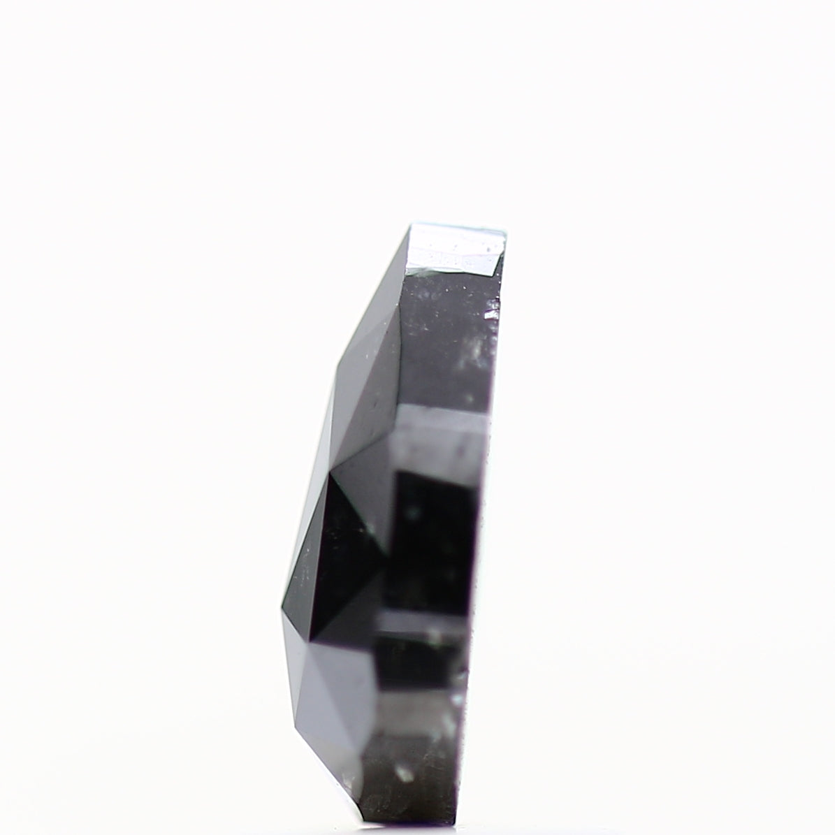 1.08 Carat Black Rose Cut Diamond For Pear Engagement Ring