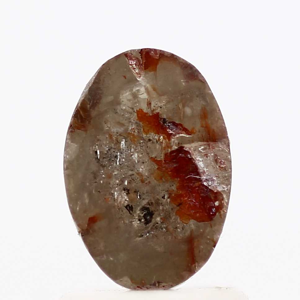 Natural Gray Rose Cut 1.2 Ct Oval Diamond 7.55 MM