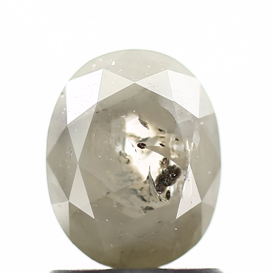 1.15 Carat Diamond Oval Shape Salt And Pepper Stones 7.09 MM