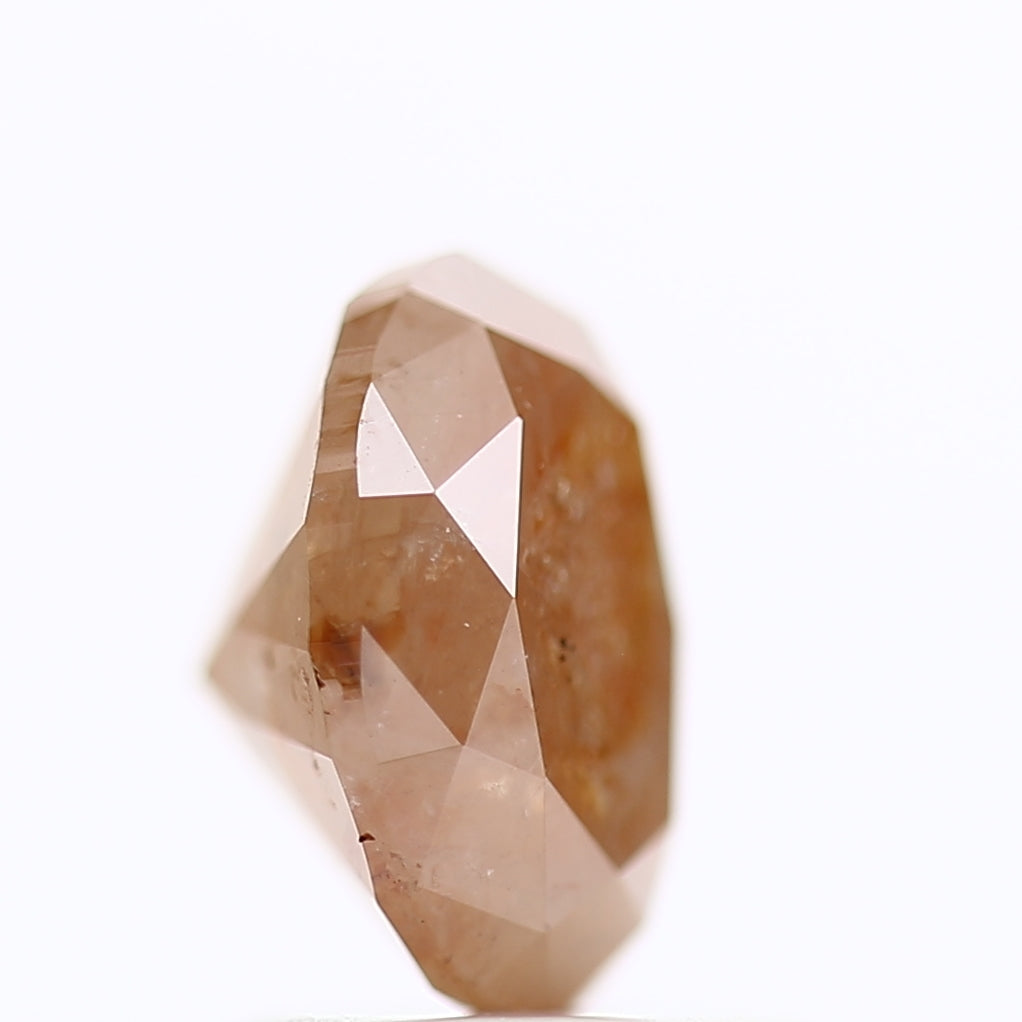 1.30 Carat Natural Orange Oval Cut Salt And Pepper Diamond 7.37 MM