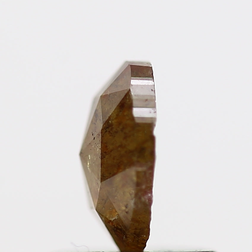 0.54 Carat Rose Cut Oval Yellow Natural Loose Diamond 6.2 MM