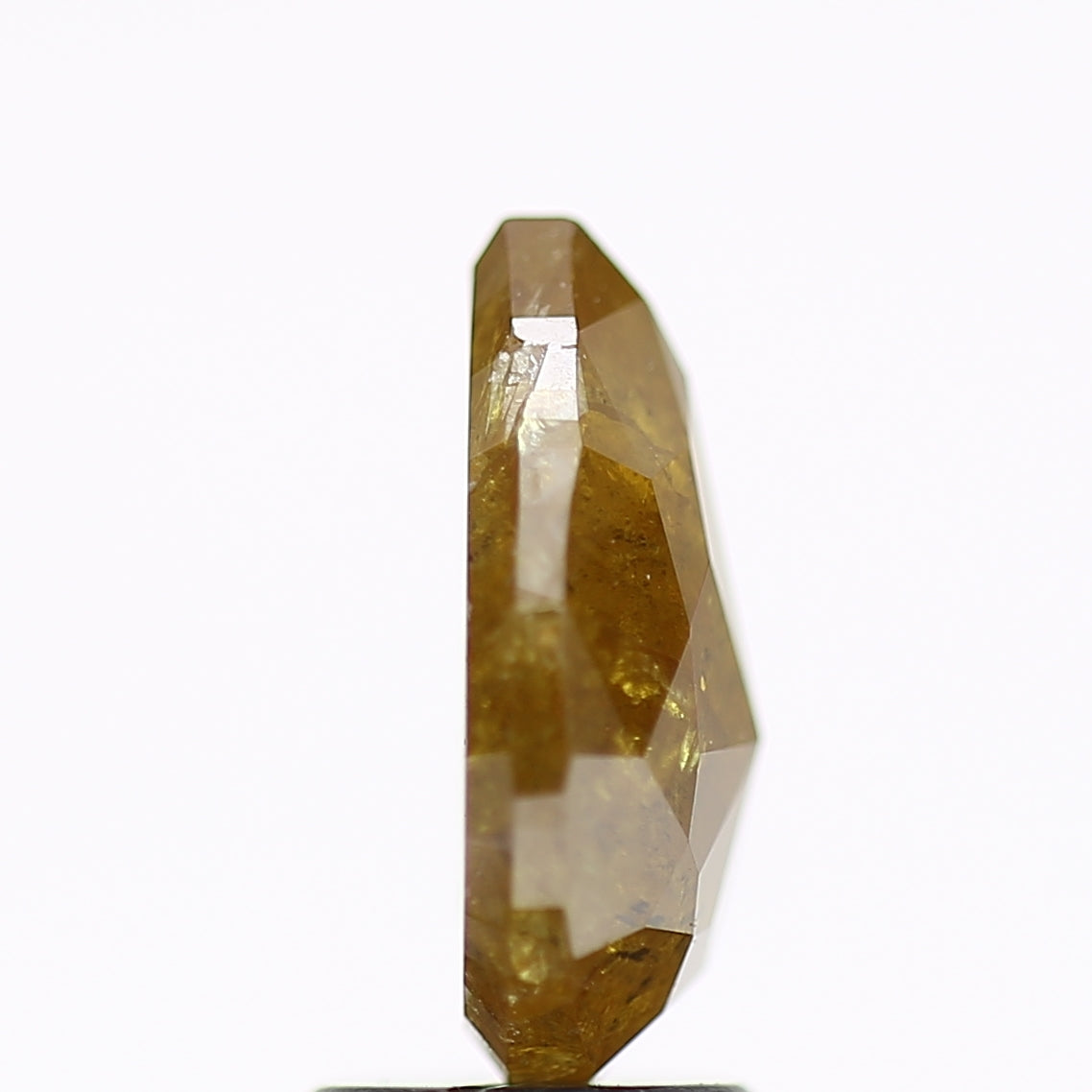 2.74 Carat Natural Yellow Pear Salt and Pepper Diamond 11 MM
