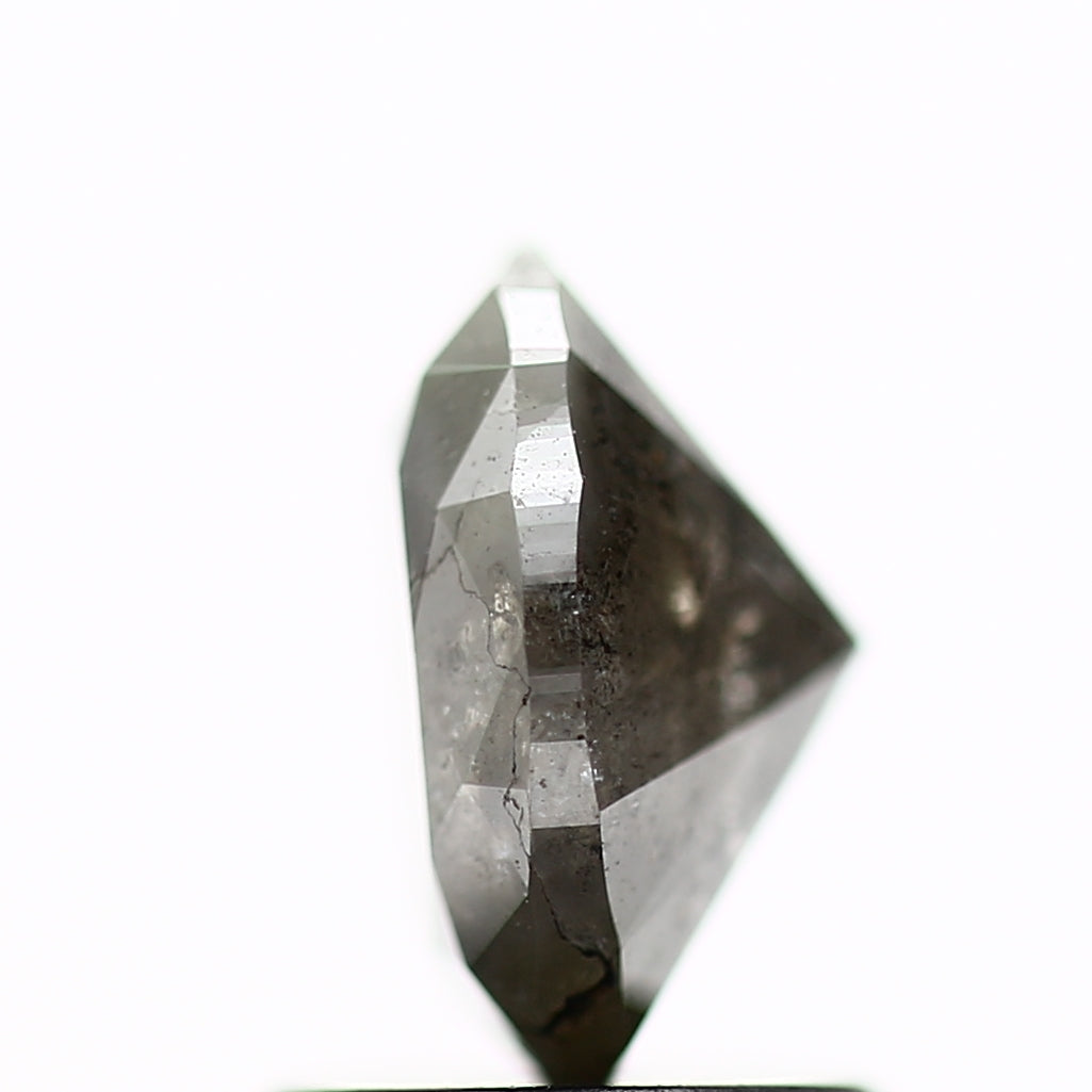 1.30 Carat Natural Gray Oval Cut Rustic Diamond 7.60 MM
