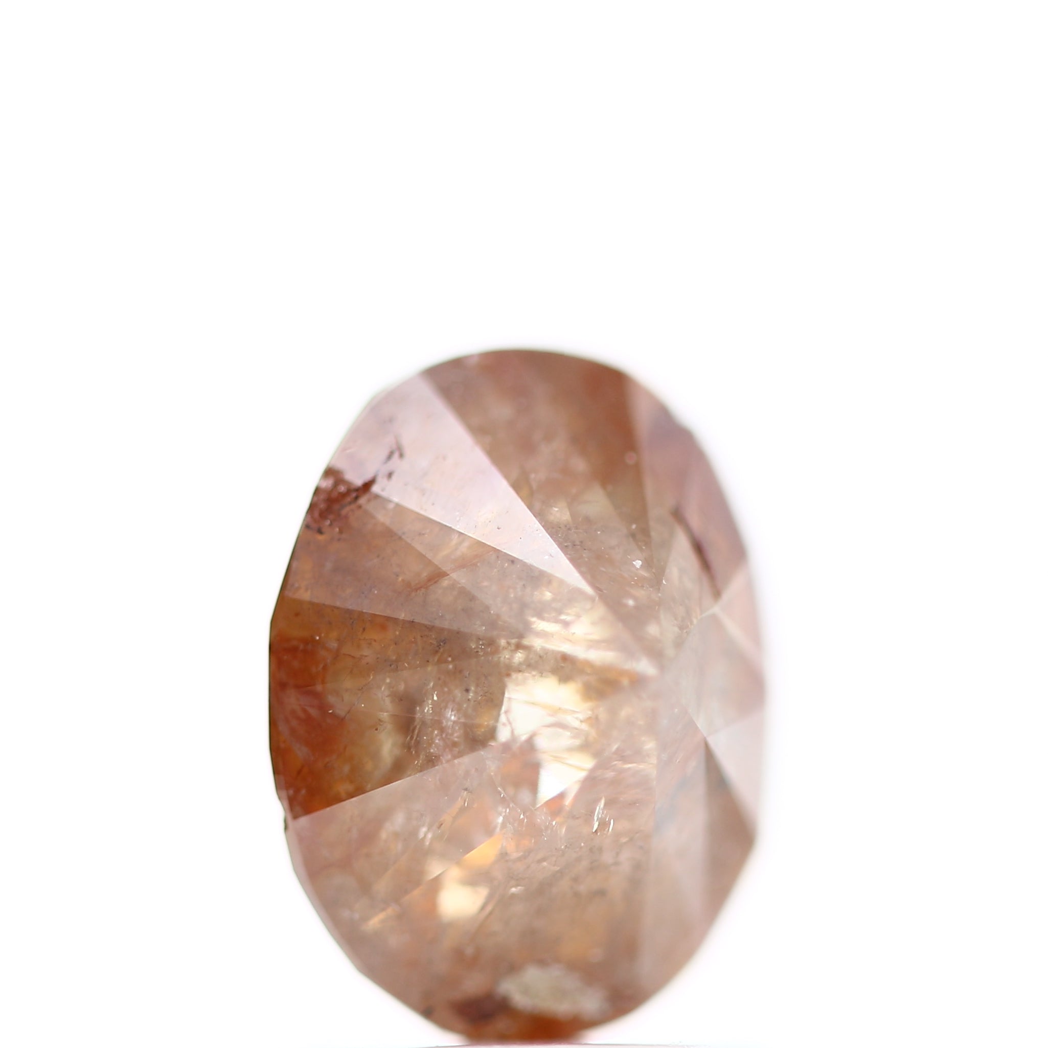 1.71 Carat Design Orange Oval Diamond Cut Ring 7.93 MM