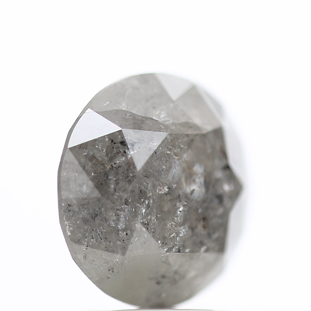 3 Carat Round Salt & Pepper Diamond Natural Gray Loose Diamond 8.94 MM