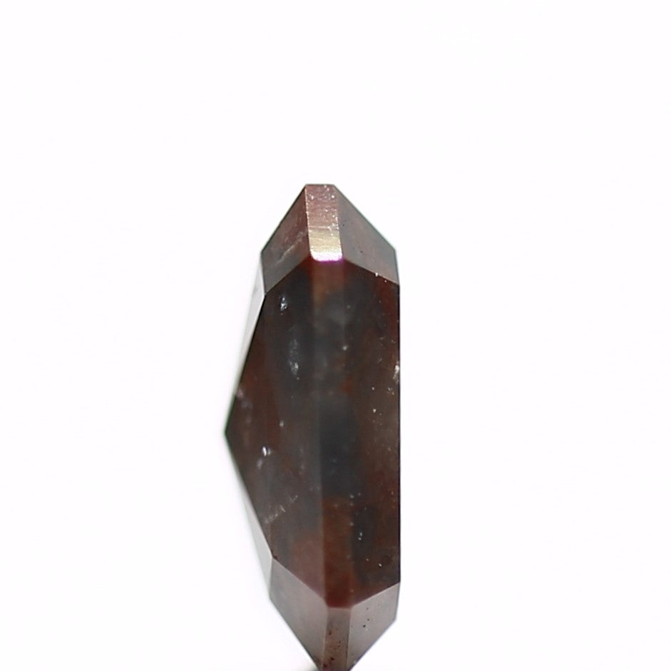 0.78 Carat 6.7 MM Natural Red Gray Emerald Loose Rustic Diamond - Blackdiamond