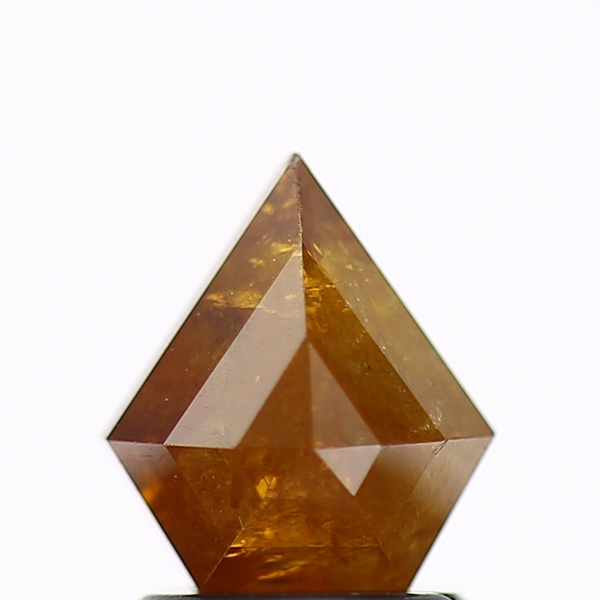 1.27 Carat Natural Orange Brown Kite Salt and Pepper Diamond 7.6 MM