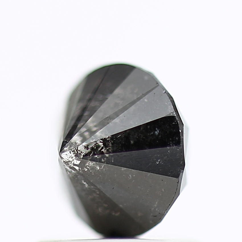 1 Carat Natural Black Round Cut Salt and Pepper Diamond 5.90 MM