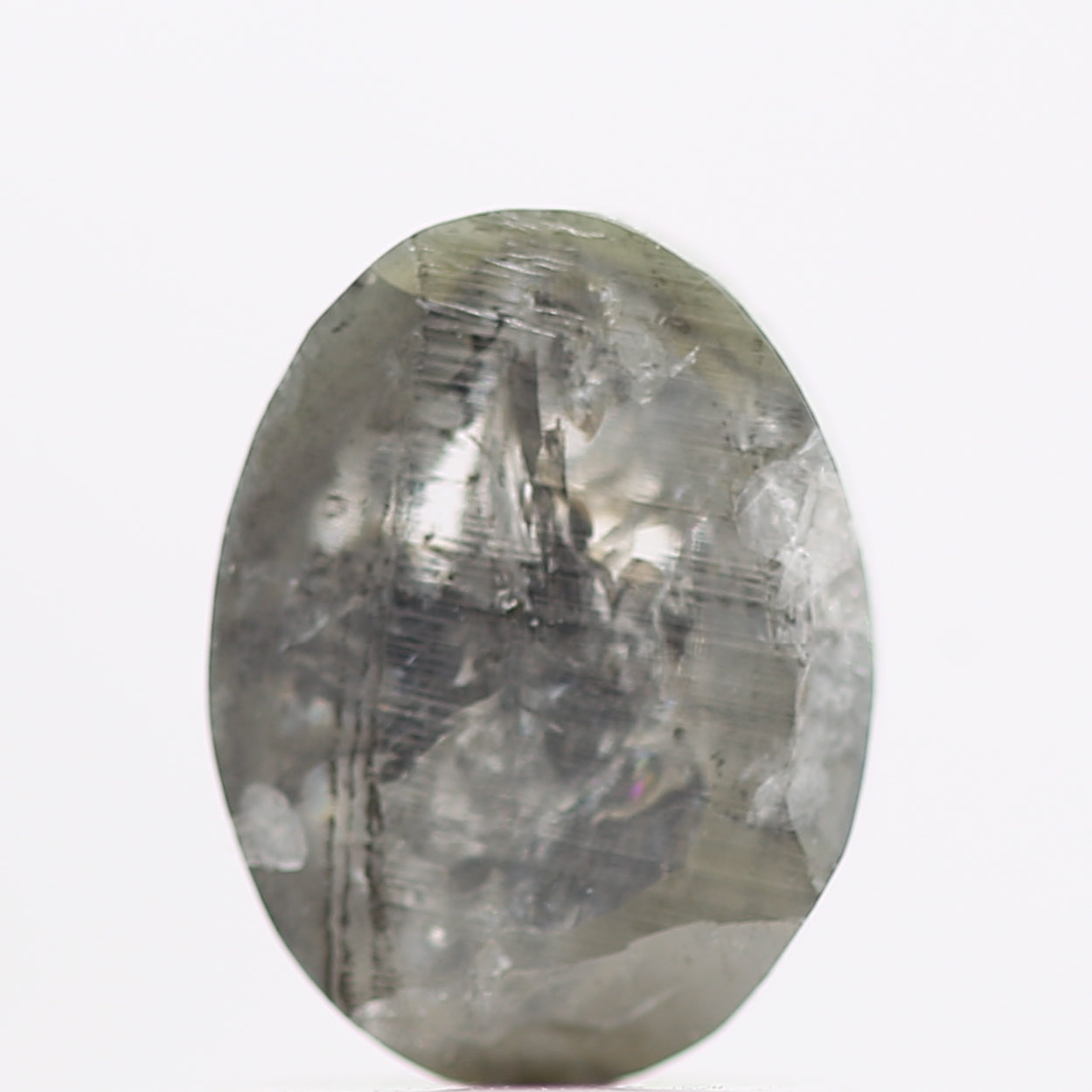 1.16 Carat Oval Shape Salt and Pepper Diamond 7.30 MM