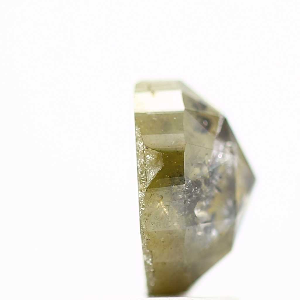 1.44 Carat Green Oval Rose Cut Diamond Loose Natural 7.21 MM