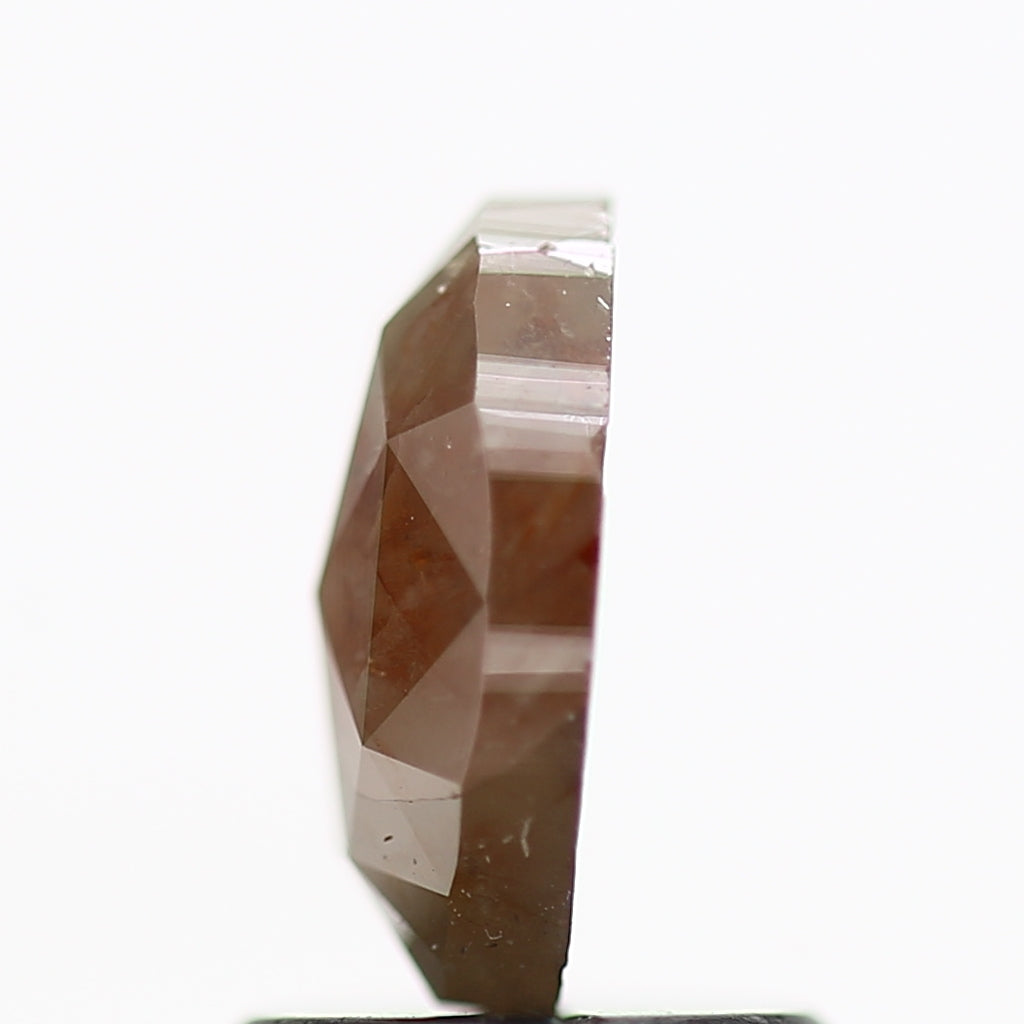 1.07 Carat Oval Rose Cut Red Salt and Pepper Loose Natural Diamond 7.8 MM