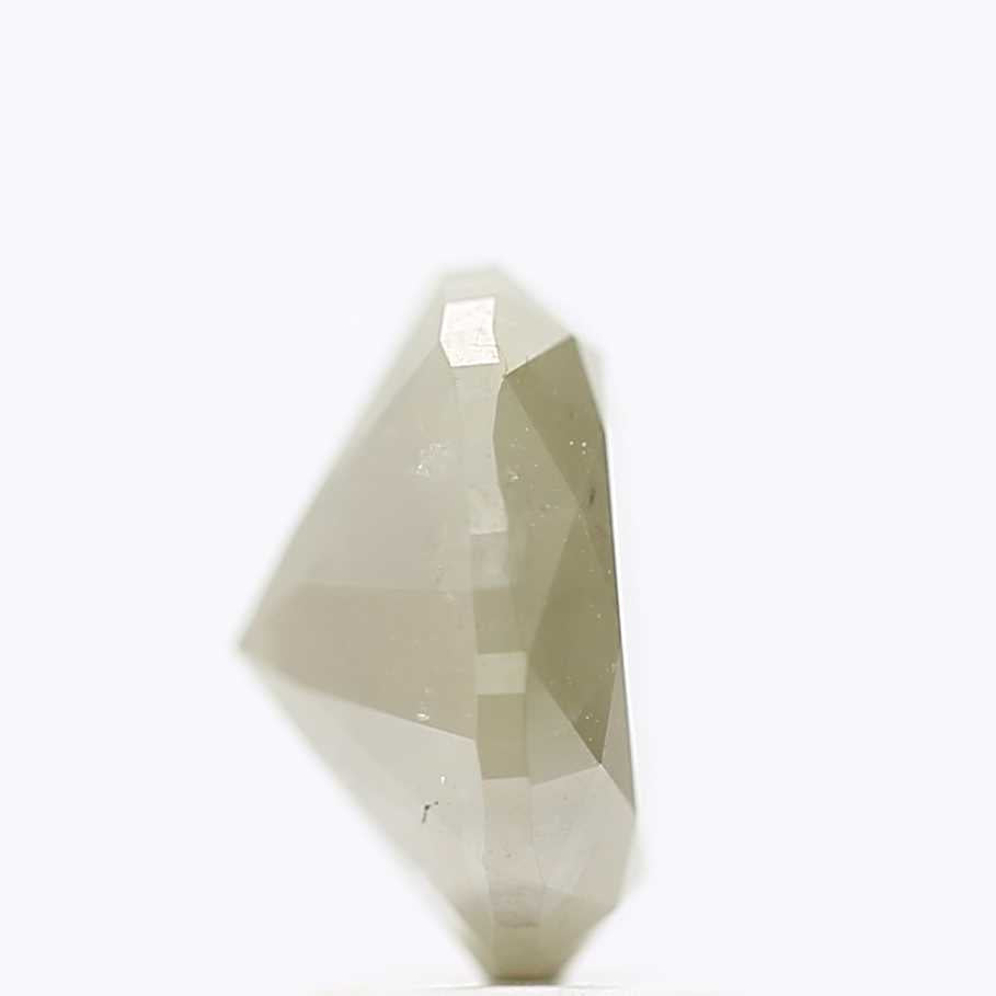 2.73 Carat Gray Oval Cut Rustic Natural Diamond 9.6 MM