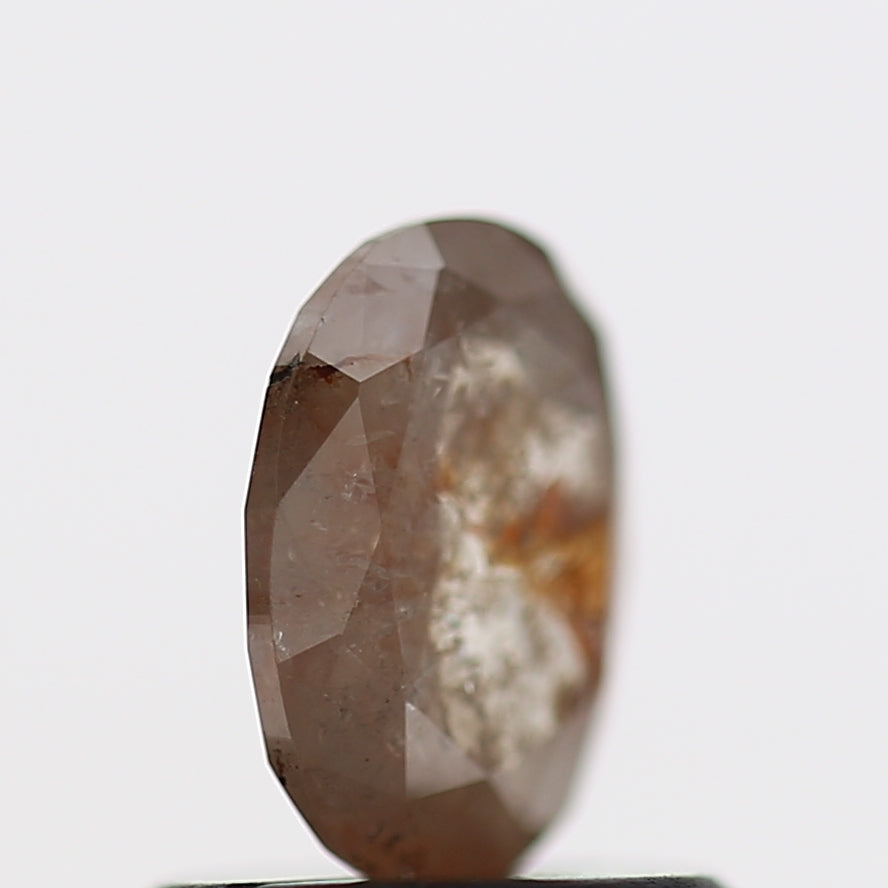 0.60 Carat Orange Oval Brilliant Rose Cut Natural Diamond 6.5 MM