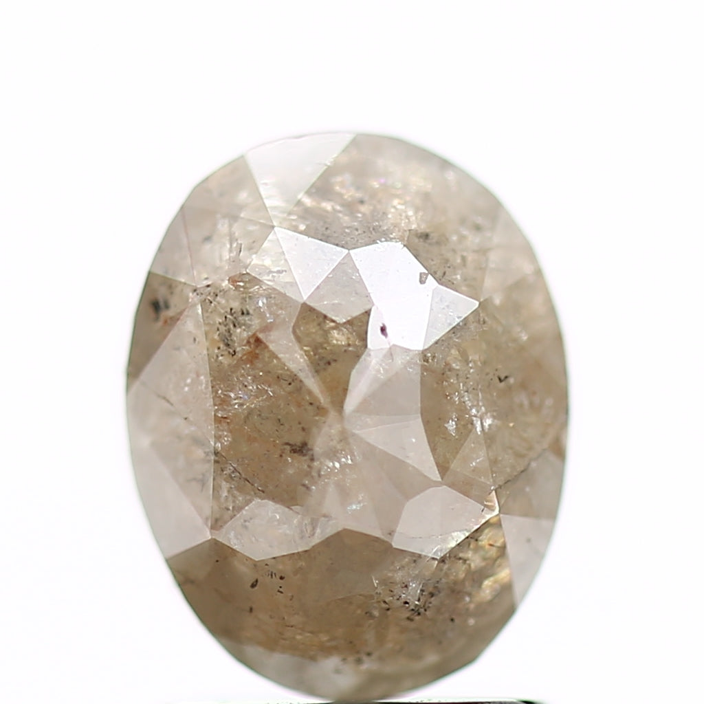 1.44 Carat Natural Oval Salt and Pepper Diamond 8 MM