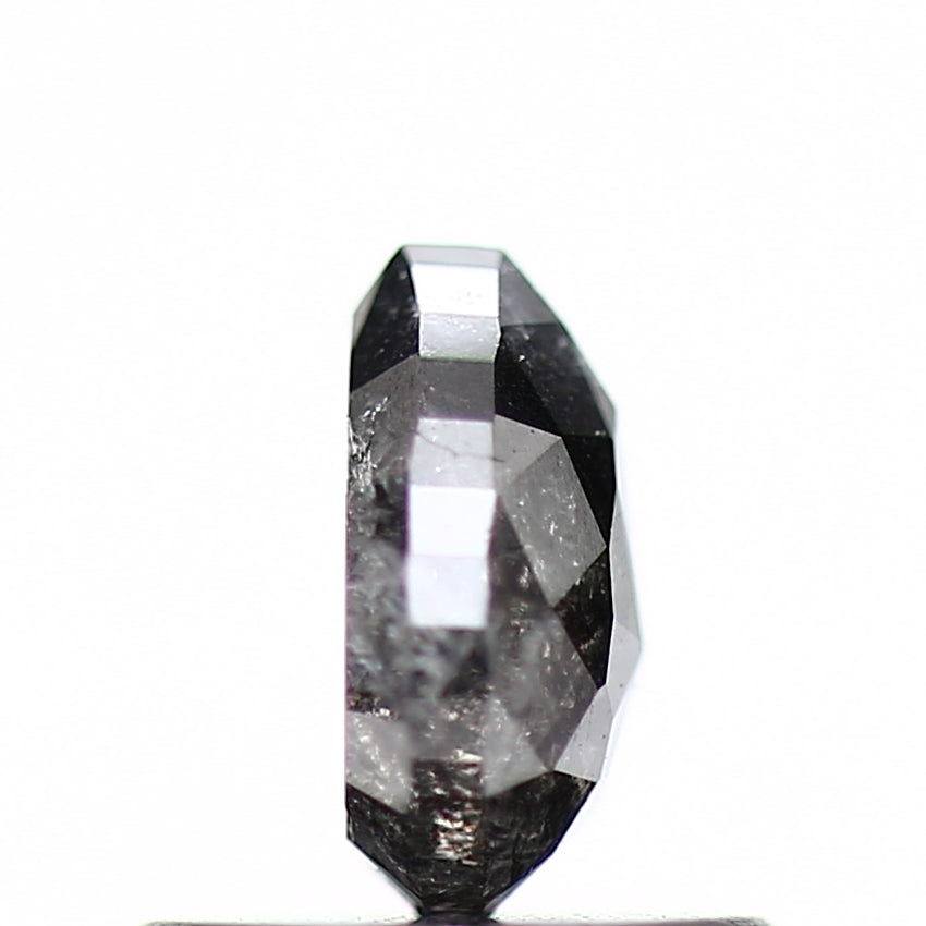 0.59 Carat Black Pear Salt and Pepper Galaxy Diamond 5.94 MM