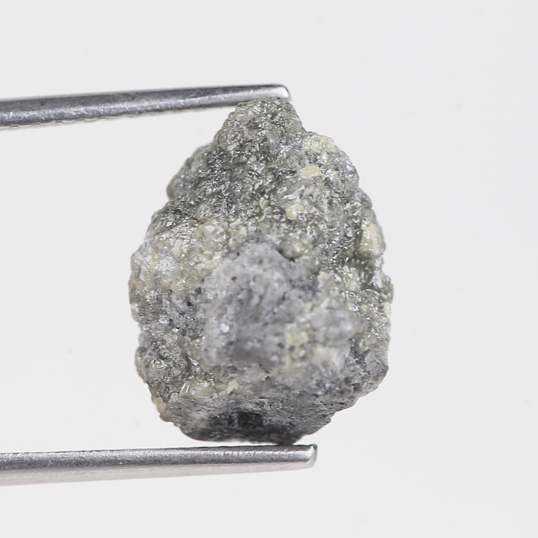 6.62 Carat Natural Rough Raw Gray Diamond 12.80 MM