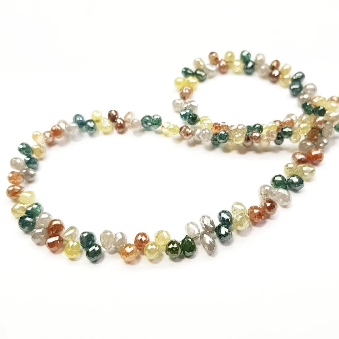 natural diamond beads green