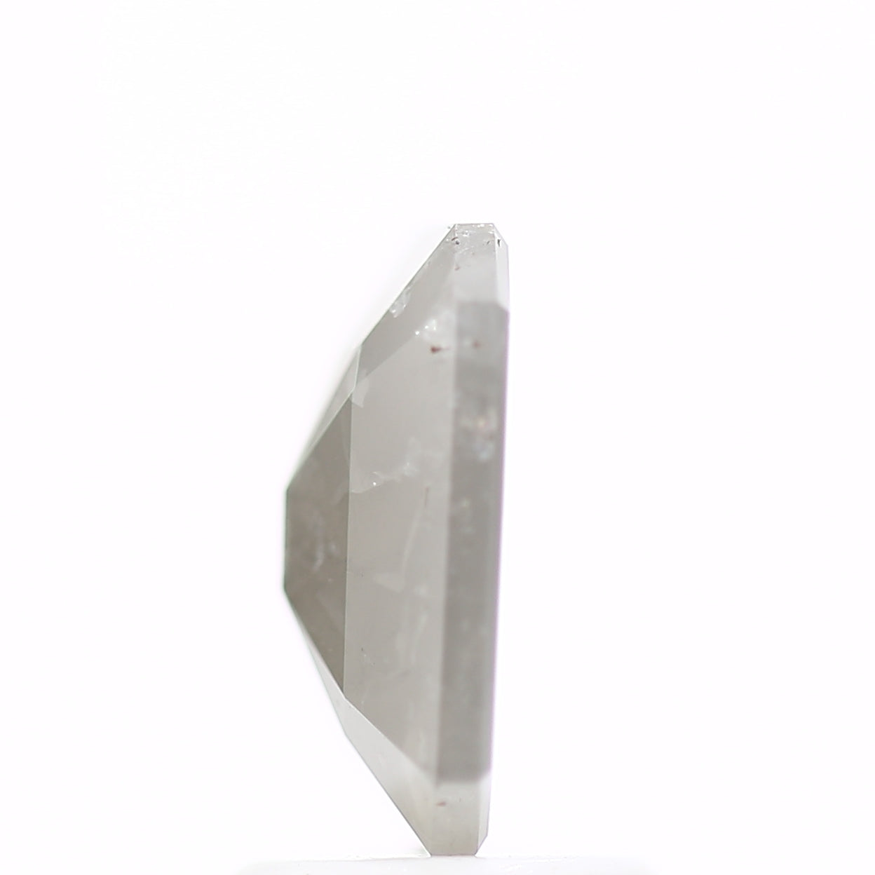 1.48 Carat 8.58 MM Emerald Gray Natural Loose Rustic Diamond - Blackdiamond