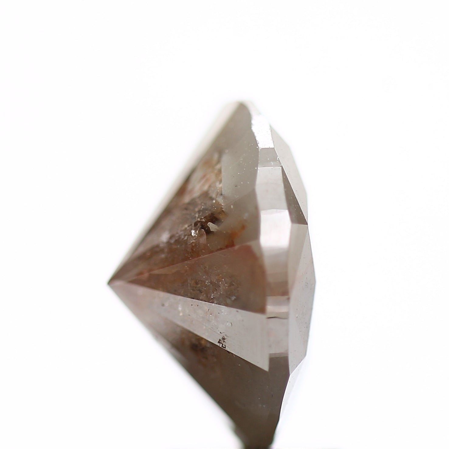 3.85 Carat Rustic Oval Cut Salt and Pepper Diamond 10.97 MM