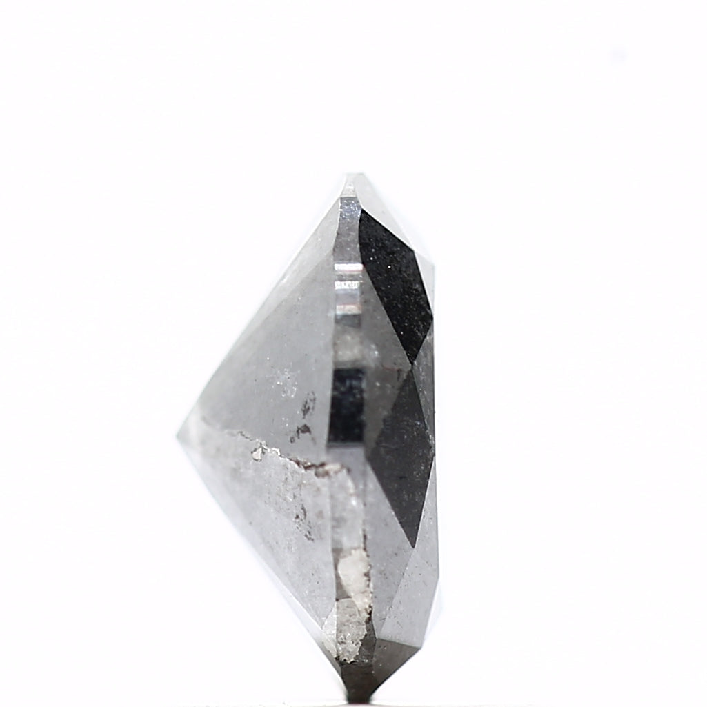 0.98 Carat Natural Oval Cut Gray Diamond 7.10 MM