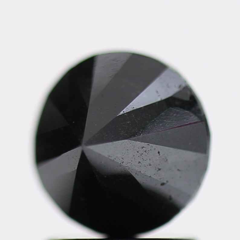 1.45 Carat Fancy Black Round Brilliant Diamond GIA Certified