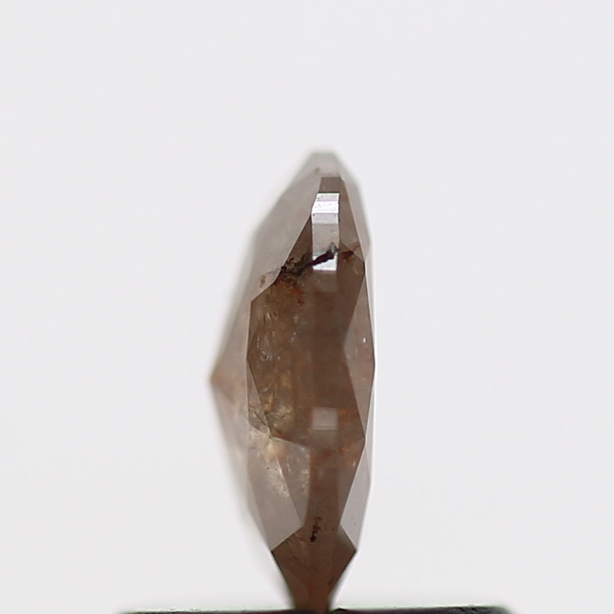 0.60 Carat Orange Oval Brilliant Rose Cut Natural Diamond 6.5 MM