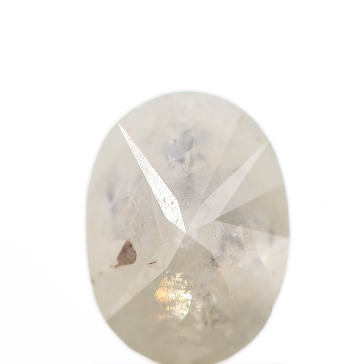 1.30 Carat Salt and Pepper Brilliant Oval Diamond 7.70 MM