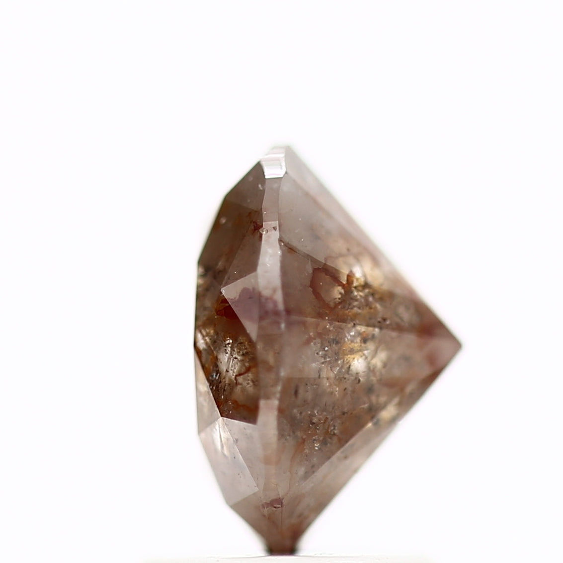 1.74 Carat Oval Diamond Cut Red Salt and Pepper Diamond 7.96 MM